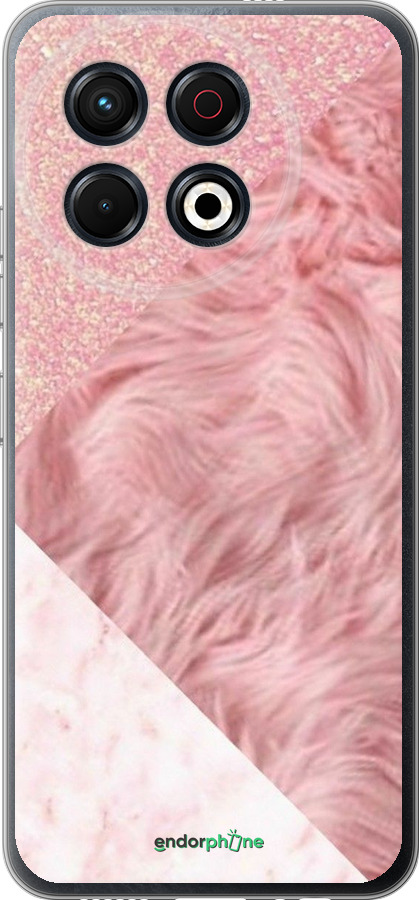Силиконовый чехол Розовые текстуры для Tecno Spark 30 Pro 4G - 4343u-3895 изображение 