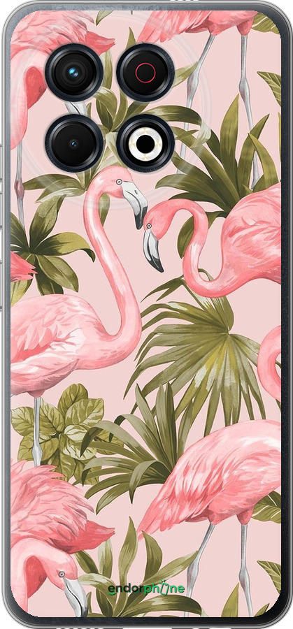 Силиконовый чехол фламинго 2 для Tecno Spark 30 Pro 4G - 4360u-3895 изображение 