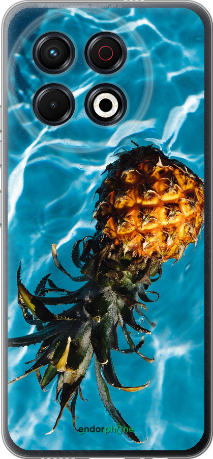 Силіконовий чехол Ананас на воді для Tecno Spark 30 Pro 4G - 4384u-3895 изображение 