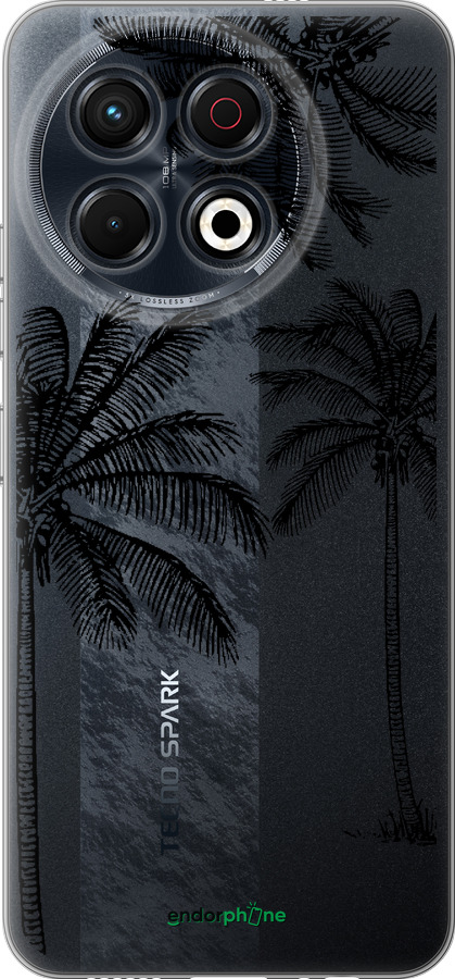 Силиконовый чехол Пальмы1 для Tecno Spark 30 Pro 4G - 4634u-3895 изображение 