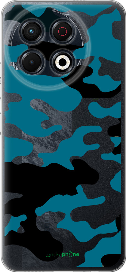 Силиконовый чехол Камуфляж прозрачный фон для Tecno Spark 30 Pro 4G - 4877u-3895 изображение 