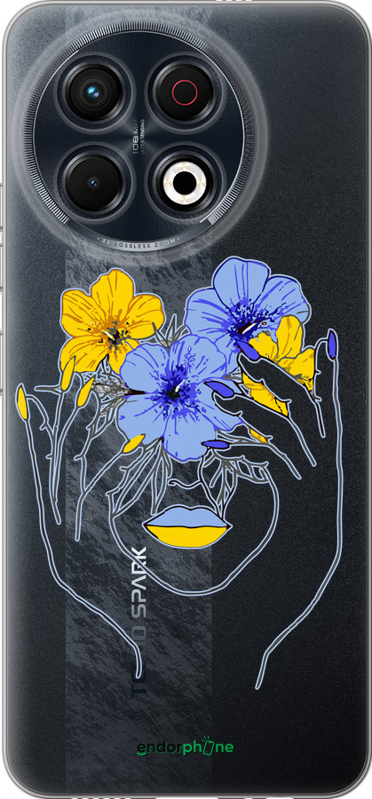 Силіконовий чехол Дівчина v4 для Tecno Spark 30 Pro 4G - 5276u-3895 изображение 