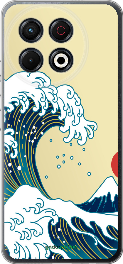 Силиконовый чехол Японские волны для Tecno Spark 30 Pro 4G - 5533u-3895 изображение 