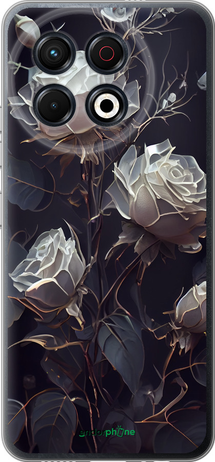 Силиконовый чехол Розы 2 для Tecno Spark 30 Pro 4G - 5550u-3895 изображение 