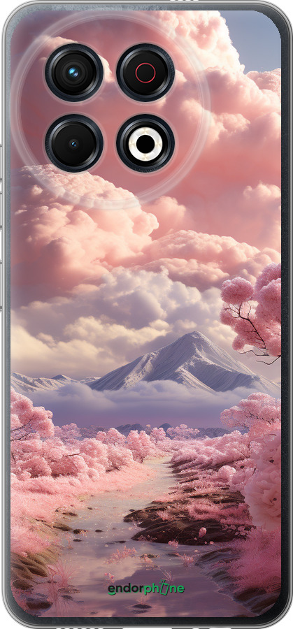 Силиконовый чехол Розовые облака для Tecno Spark 30 Pro 4G - 5660u-3895 изображение 