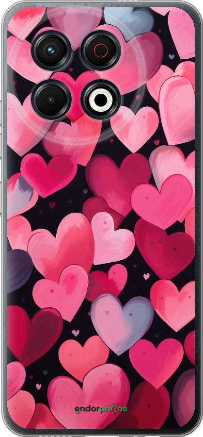 Силиконовый чехол Сердечки 4 для Tecno Spark 30 Pro 4G - 5662u-3895 изображение 