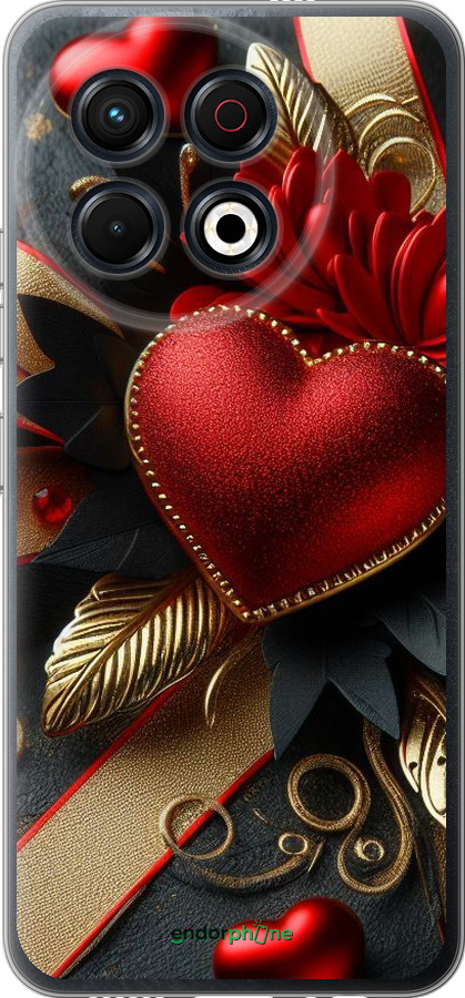 Силиконовый чехол Сердечки v2 для Tecno Spark 30 Pro 4G - 5832u-3895 изображение 