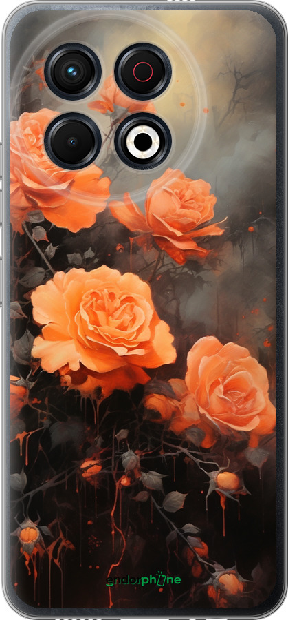 Силиконовый чехол Оранжевые розы для Tecno Spark 30 Pro 4G - 5944u-3895 изображение 