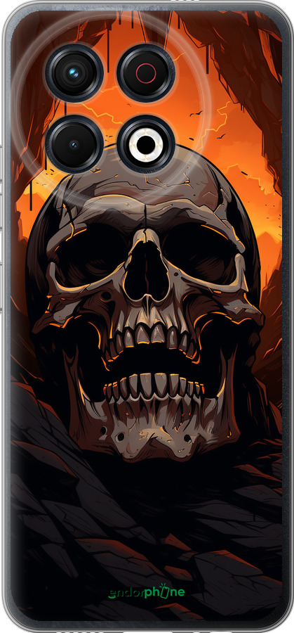 Силиконовый чехол Череп в пещере для Tecno Spark 30 Pro 4G - 5959u-3895 изображение 