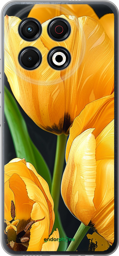 Силиконовый чехол Желтые тюльпаны для Tecno Spark 30 Pro 4G - 5991u-3895 изображение 