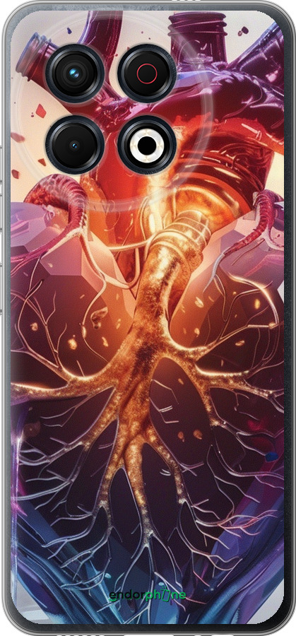 Силиконовый чехол Crystal Heart для Tecno Spark 30 Pro 4G - 6070u-3895 изображение 