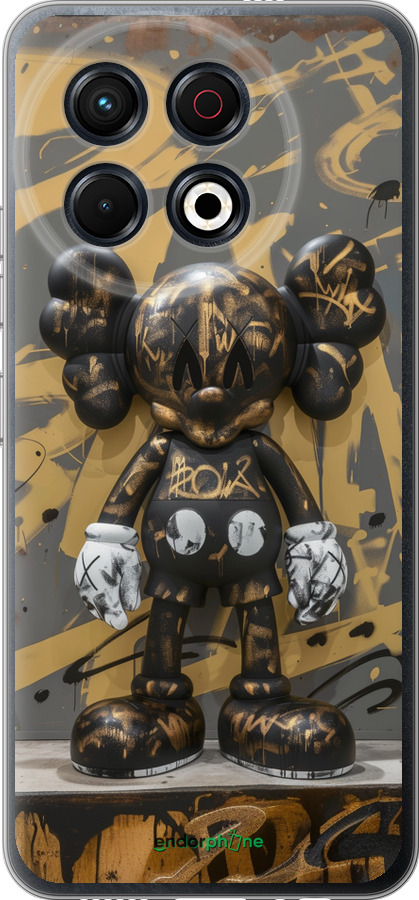 Силіконовий чехол Bronze kaws для Tecno Spark 30 Pro 4G - 6097u-3895 изображение 