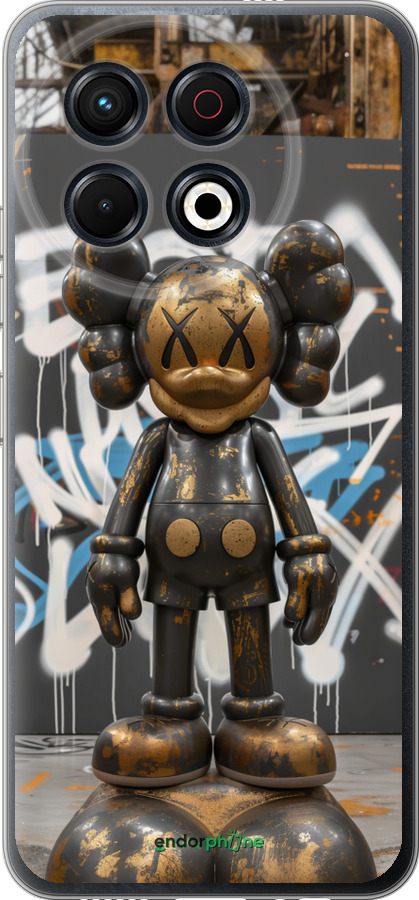 Силіконовий чехол Bronze kaws v3 для Tecno Spark 30 Pro 4G - 6099u-3895 изображение 