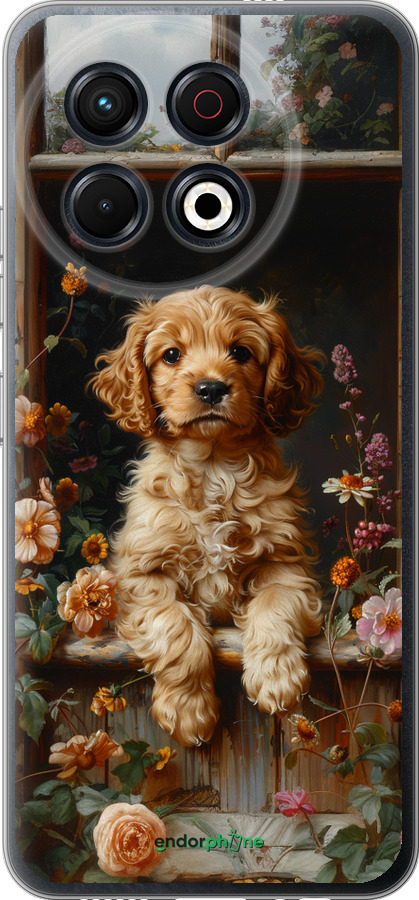 Силиконовый чехол Щенок cocker spaniel для Tecno Spark 30 Pro 4G - 6136u-3895 изображение 