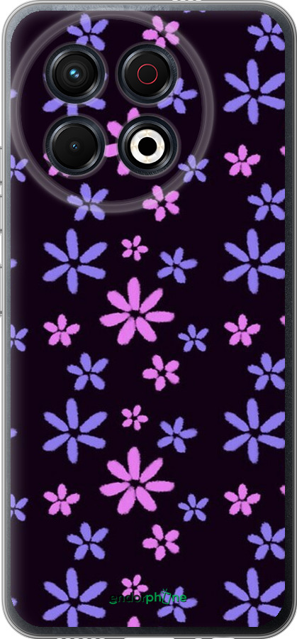 Силиконовый чехол с  цветами для Tecno Spark 30 Pro 4G - 6258u-3895 изображение 