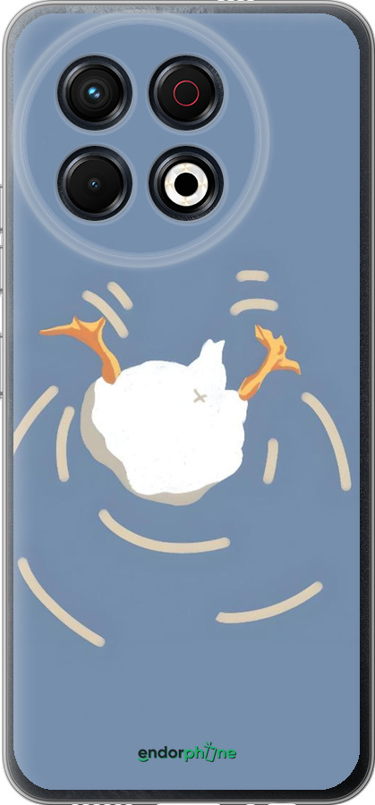 Силиконовый чехол Гусь ныряет для Tecno Spark 30 Pro 4G - 6275u-3895 изображение 