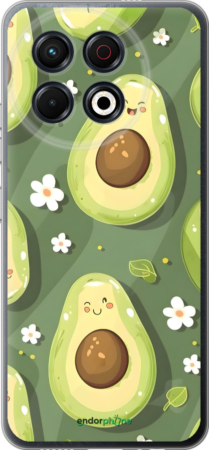 Силиконовый чехол Авокадо для Tecno Spark 30 Pro 4G - 6380u-3895 изображение 