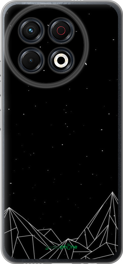 Силіконовий чехол Чорно білі абстрактні гори для Tecno Spark 30 Pro 4G - 6437u-3895 изображение 