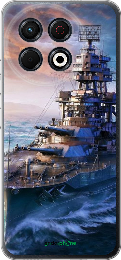 Силіконовий чехол Військовий корабель, world of tanks, wargaming для Tecno Spark 30 Pro 4G - 6461u-3895 изображение 