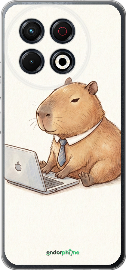 Силіконовий чехол Funny Capybara CEO Working для Tecno Spark 30 Pro 4G - 6777u-3895 изображение 