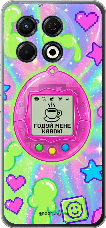 Силиконовый чехол Y2K Aesthetic Retro Pet: Годуй мене кавою для Tecno Spark 30 Pro 4G - 6784u-3895 изображение 