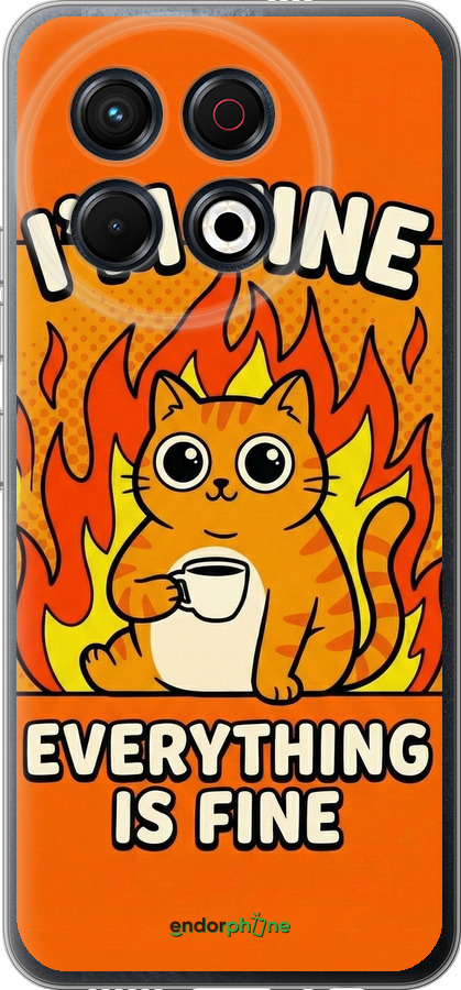 Силіконовий чехол Funny Cat для Tecno Spark 30 Pro 4G - 6786u-3895 изображение 