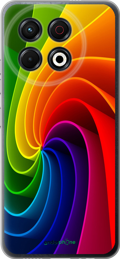 Силиконовый чехол Радужный вихрь для Tecno Spark 30 Pro 4G - 747u-3895 изображение 