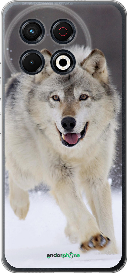 Силиконовый чехол Бегущий волк для Tecno Spark 30 Pro 4G - 826u-3895 изображение 