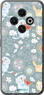 Силиконовый чехол Котята v3 для Tecno Spark 30C - 1223u-3821 изображение 