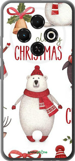 Силиконовый чехол Merry Christmas для Tecno Spark 30C - 4106u-3821 изображение 