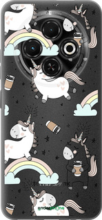 Силиконовый чехол Единорог и кофе для Tecno Spark 30C - 4661u-3821 изображение 