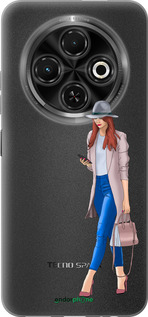 Силиконовый чехол Девушка 1 для Tecno Spark 30C - 4751u-3821 изображение 