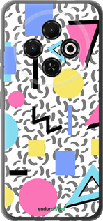 Силиконовый чехол Color shapes для Tecno Spark 30C - 4893u-3821 изображение 