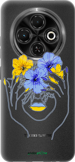 Силиконовый чехол Девушка v4 для Tecno Spark 30C - 5276u-3821 изображение 