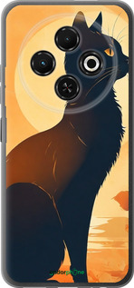 Силиконовый чехол Черная кошка v2 для Tecno Spark 30C - 5830u-3821 изображение 