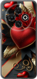 Силіконовий чехол Сердечки v2 для Tecno Spark 30C - 5832u-3821 изображение 