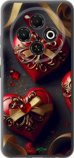 Силиконовый чехол Сердечки v4 для Tecno Spark 30C - 5834u-3821 изображение 