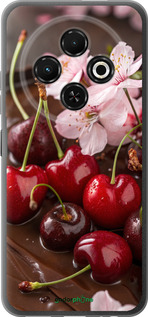 Силіконовий чехол Вишня у шоколаді для Tecno Spark 30C - 6698u-3821 изображение 
