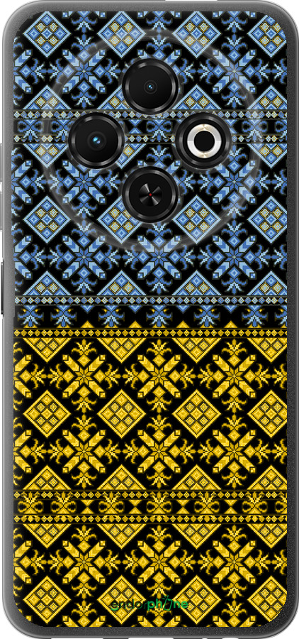 Силіконовий чехол Жовто-блакитна вишиванка для Tecno Spark 30C - 1169u-3821 изображение 