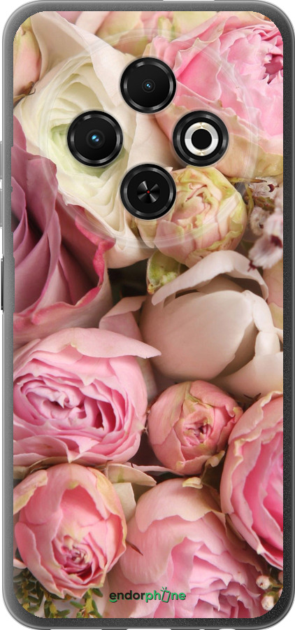 Силиконовый чехол Розы v2 для Tecno Spark 30C - 2320u-3821 изображение 
