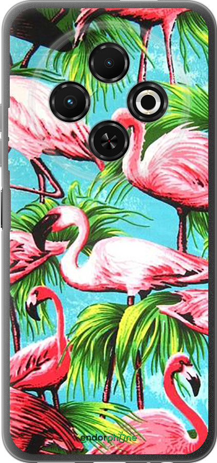 Силіконовий чехол Tropical background для Tecno Spark 30C - 4016u-3821 изображение 