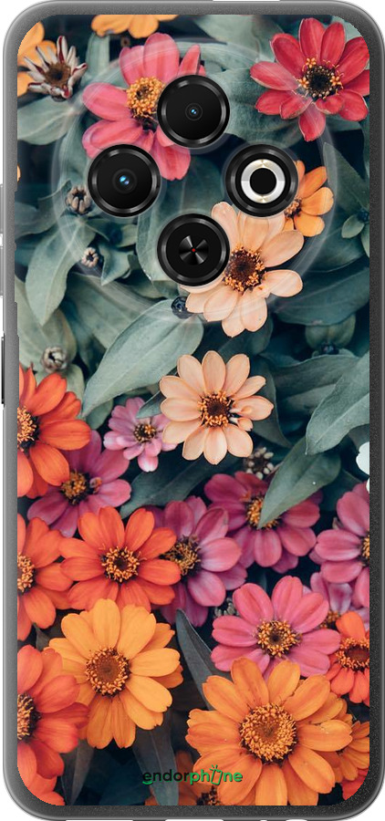Силіконовий чехол Beauty flowers для Tecno Spark 30C - 4050u-3821 изображение 