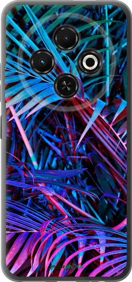 Силиконовый чехол Папоротник под ультрафиолетом для Tecno Spark 30C - 4069u-3821 изображение 