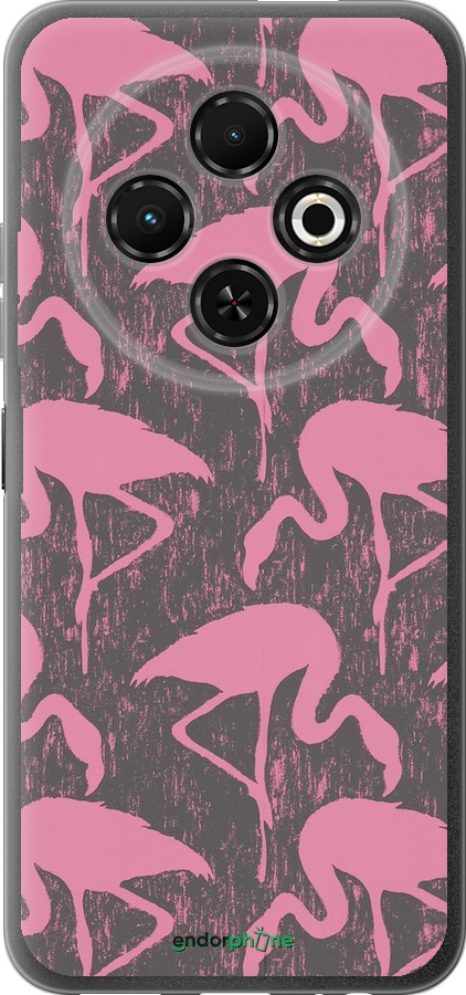 Силиконовый чехол Vintage-Flamingos для Tecno Spark 30C - 4171u-3821 изображение 
