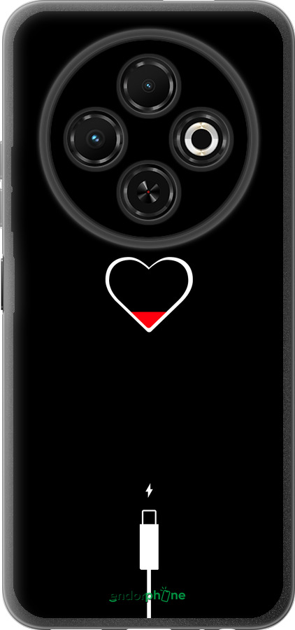 Силиконовый чехол Подзарядка сердца для Tecno Spark 30C - 4274u-3821 изображение 
