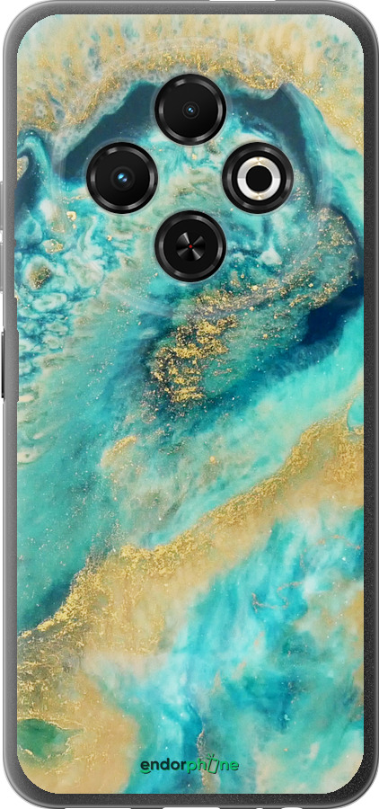 Силиконовый чехол Green marble для Tecno Spark 30C - 4365u-3821 изображение 