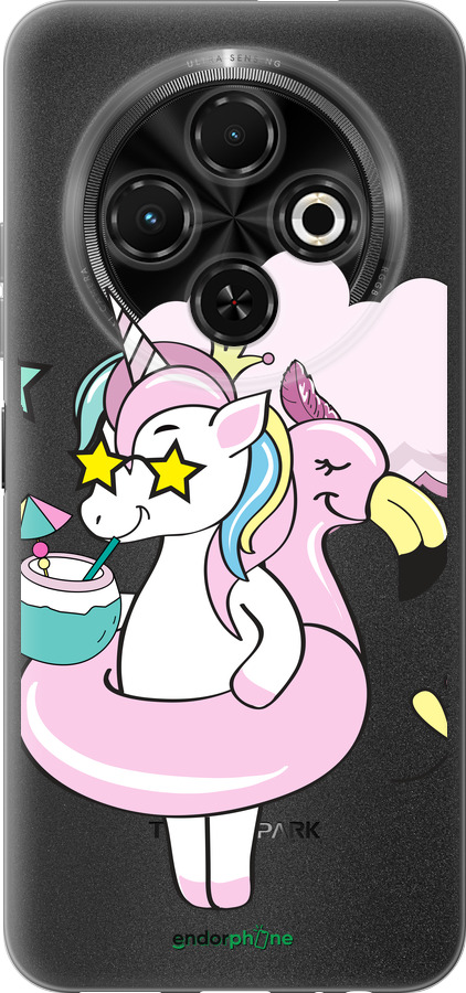 Силиконовый чехол Crown Unicorn для Tecno Spark 30C - 4660u-3821 изображение 