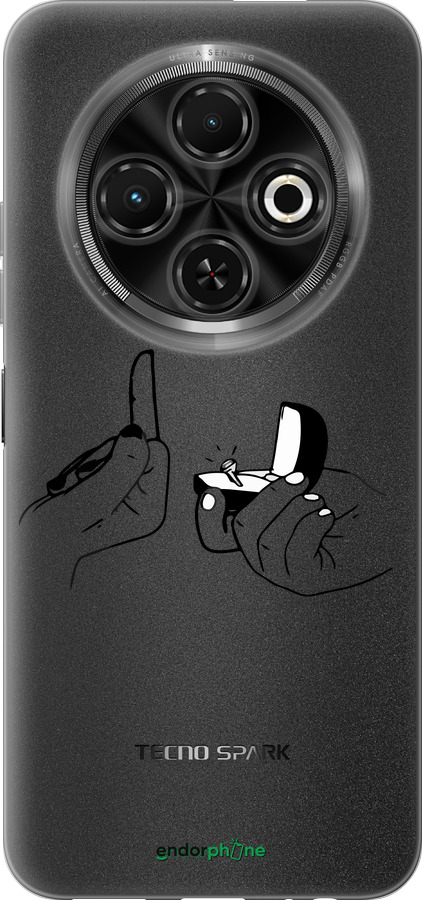 Силиконовый чехол Предложение для Tecno Spark 30C - 4898u-3821 изображение 