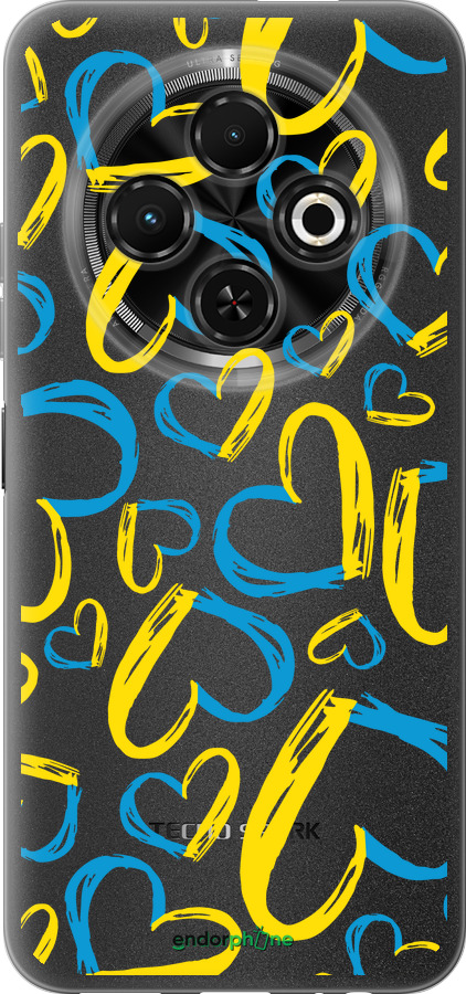 Силиконовый чехол Сердца UA для Tecno Spark 30C - 5292u-3821 изображение 