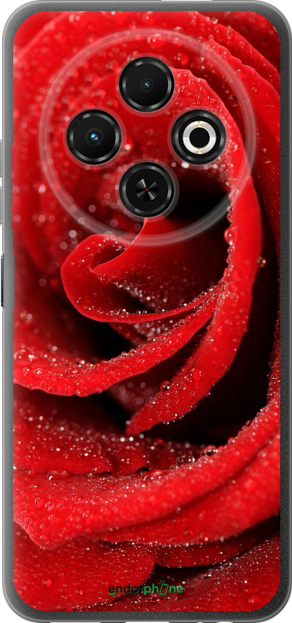 Силиконовый чехол Красная роза для Tecno Spark 30C - 529u-3821 изображение 